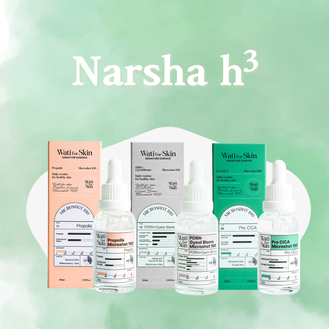 Wati For Skin Narsha H3 Essence Serum Mircoshot 100 Bundle (Set of 3)