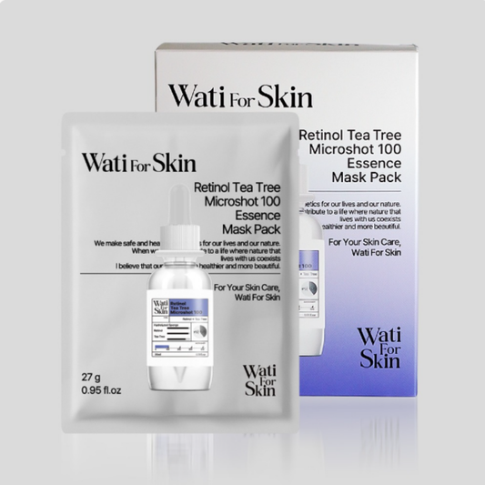 Wati For Skin Retinol Tea Tree Microshot 100 Essence Mask Pack 10 Pieces