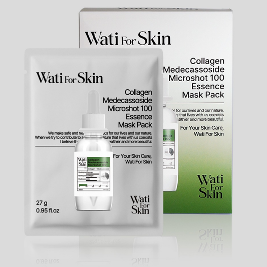 Wati For Skin Collagen Medecassoside Microshot 100 Essence Mask Pack 10 Pieces