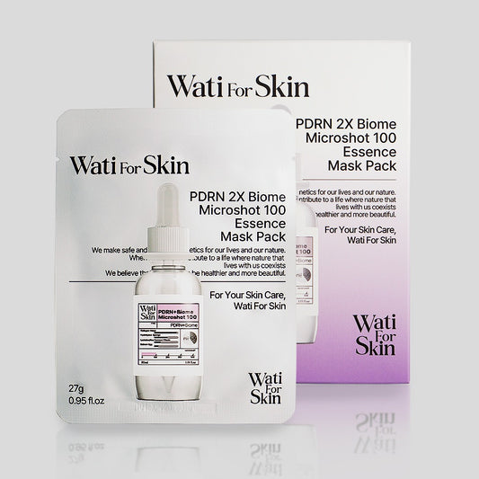Wati For Skin PDRN 2X Biome Microshot 100 Essence Mask Pack 10 Pieces